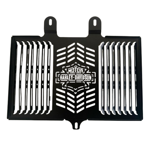 HD Panamerica 1250 – protetor de radiador aletado em aço preto