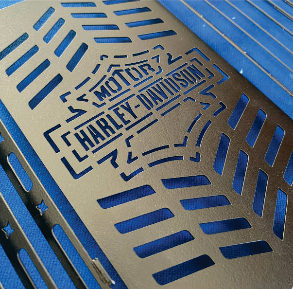 HD Panamerica 1250 – protetor de radiador aletado em aço preto