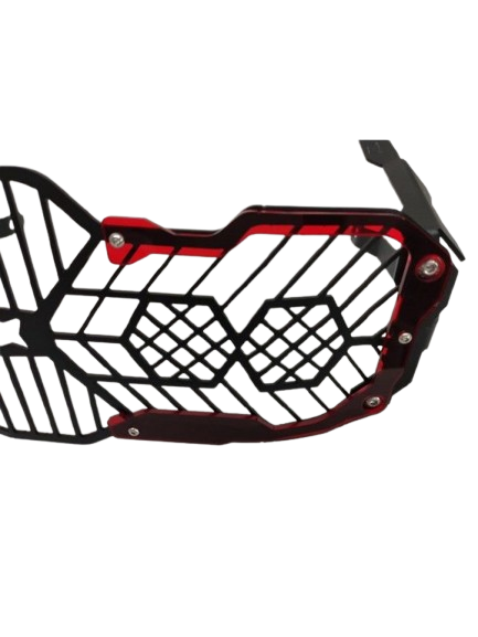 Bmw R1200/1250 GS Adventure – protetor de farol com grade em aço e aro de acrílico color