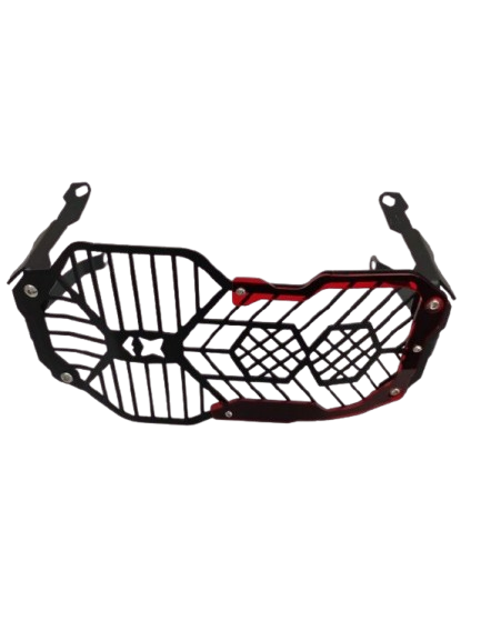 Bmw R1200/1250 GS Adventure – protetor de farol com grade em aço e aro de acrílico color
