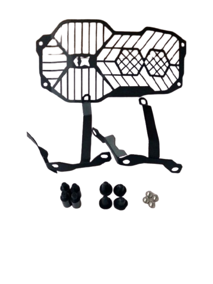 Bmw R1200/1250 GS Adventure – protetor de farol com grade em aço e aro de acrílico color