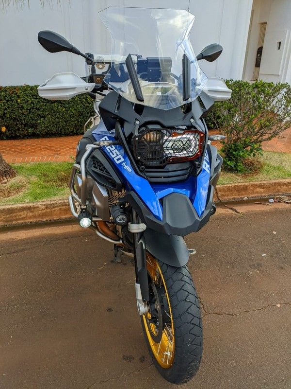 Bmw R1200/1250 GS Adventure – protetor de farol com grade em aço e aro de acrílico color